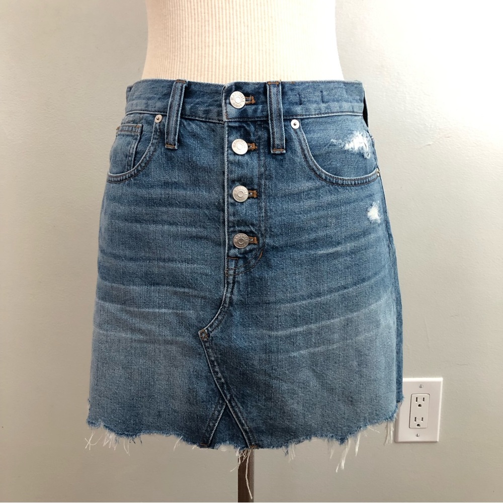 Madewell Rigid Denim A-line Mini Skirt, Size 27